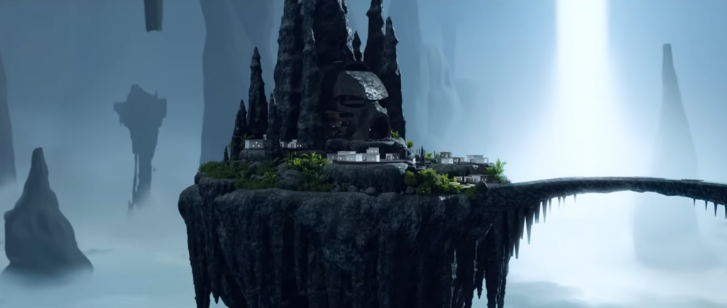 Le village d'Av-Matoran de Karda Nui vu dans l'épisode